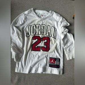 Jordan White Shirt with Red and Black 23 Design